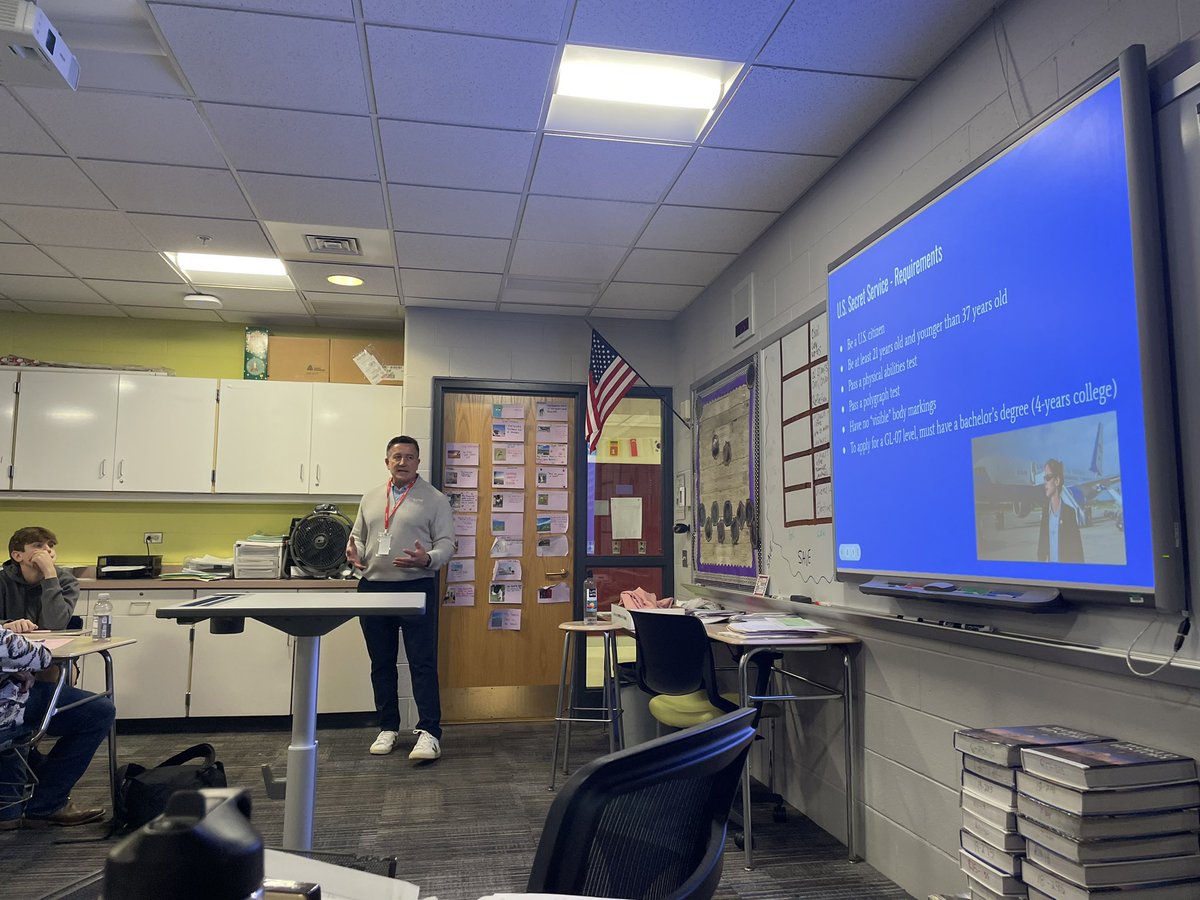 How lucky are we? DGN Law students got to hear about the career of a former US Secret Service agent. A huge thank you to Mr. Westfall for spending the day with us and sharing his experiences. #WeAreDGN