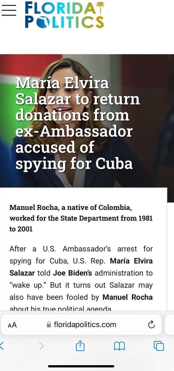 @MaElviraSalazar being duped by Rocha shows how ineffective Miami Republicans are on Cuba. Why? Because they spend all their time on using it and socialism in Latin America as a political tool while doing nothing substantial to defeat it in their own backyard.