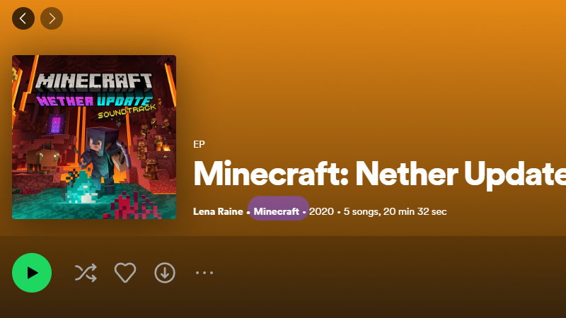 Minecraft: Nether Update (Original Game Soundtrack) - EP by Lena