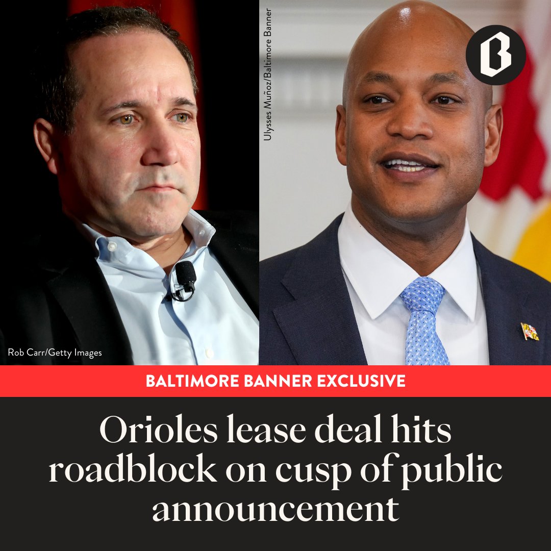 AllBannerSports's tweet photo. EXCLUSIVE: In a dramatic turn of events Friday, Maryland Gov. Wes Moore put a halt on a new lease for the Orioles after a top lawmaker raised objections.

Read: https://t.co/fAziCQTmF2 https://t.co/Ipr5FtyFlj
