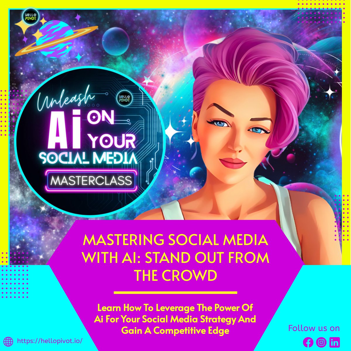📈 Transform your social media game! Discover the impact of AI in our masterclass for just $47. Plus, get a free month of the app. Elevate your strategies now! [Link] #AIforSocialMedia #MasterclassOffer