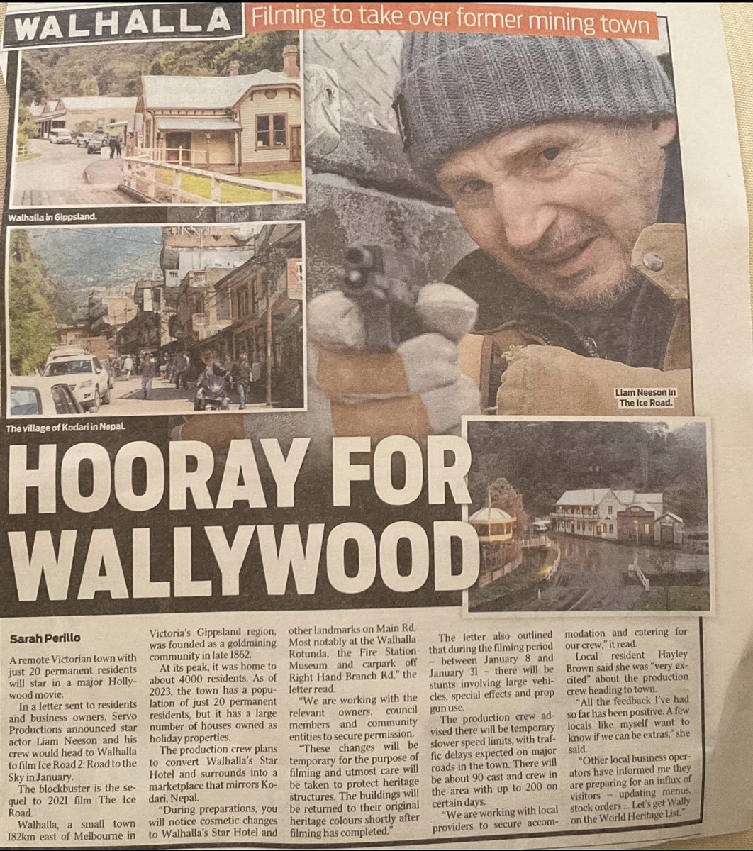 ReelNewsMEL's tweet photo. The Herald Sun also posted this article during the week #FilmedInVictoria #FilmedInMelbourne #LiamNeeson #TheIceRoad2 https://t.co/Q2XL4HiIWd
