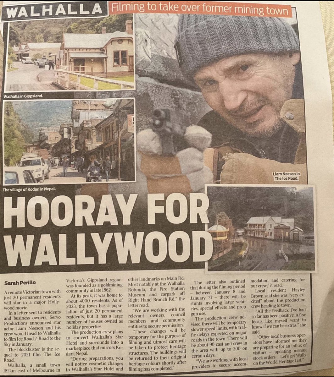 The Herald Sun also posted this article during the week #FilmedInVictoria #FilmedInMelbourne #LiamNeeson #TheIceRoad2