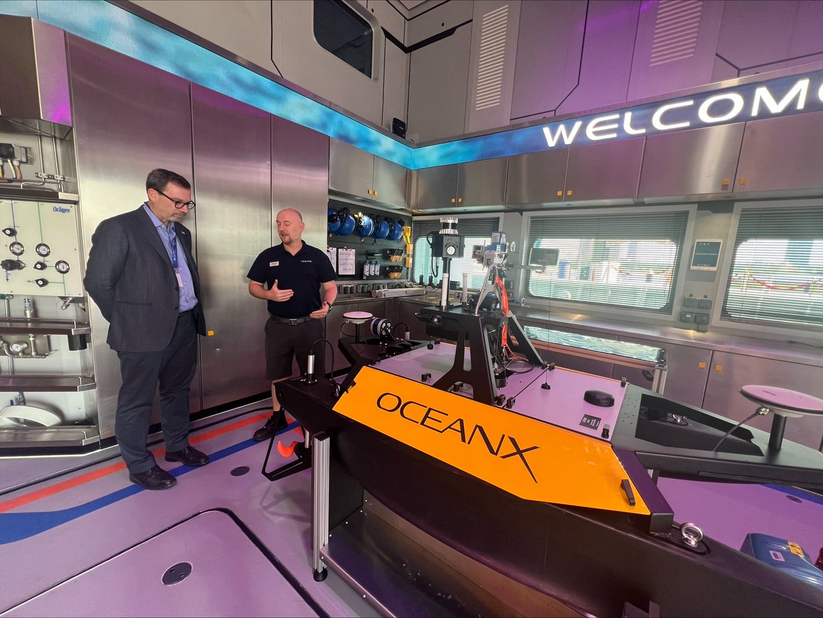 climatehammer's tweet photo. Incredible experience getting to explore the @oceanx vessel with @SBUPrez while at #COP28. Eye-opening to discuss the opportunities in exploration and research that are possible with the OceanXplorer--a truly one-of-a-kind tool. Thanks @oceanx for letting us come on board! https://t.co/88W4votoKJ