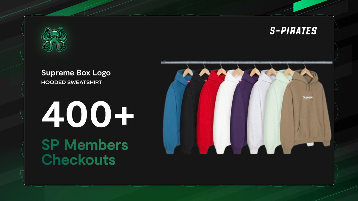 Supreme Hooded Sweatshirt ✅ SP Success 

Members Result: 400+ Checkouts