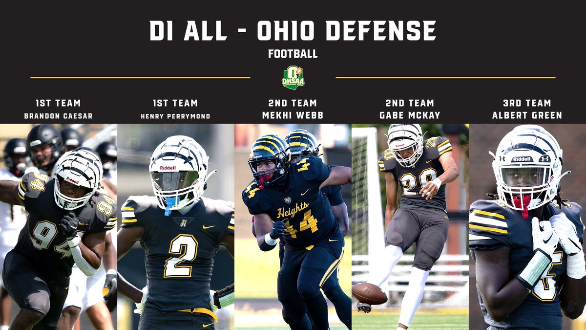 Congratulations to Brandon (‘25), Henry (‘26), Mekhi (‘24), Gabe (‘24) and Albert (‘24) for receiving All-Ohio honors!! <a href="/OHSAASports/">OHSAA Sports</a>