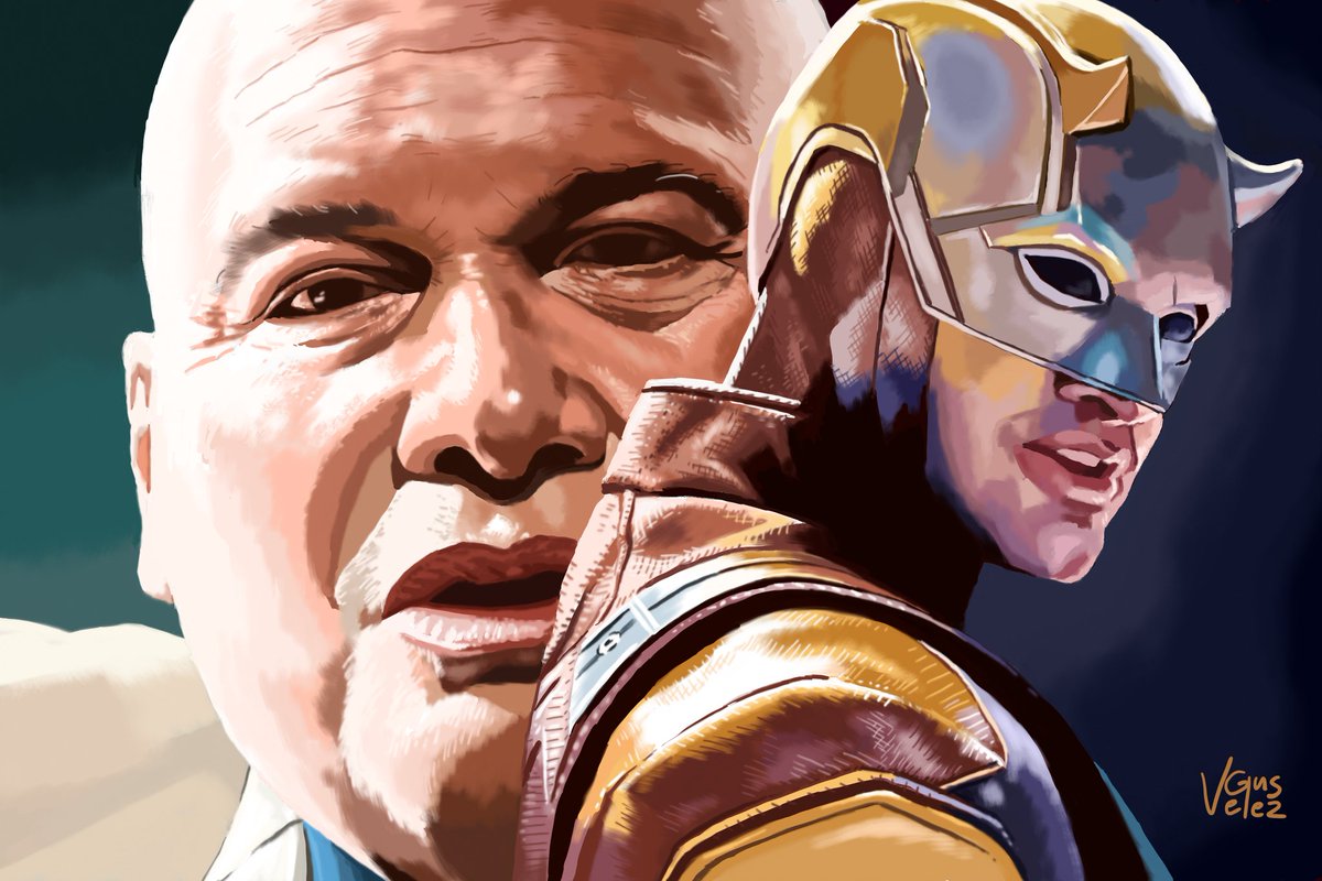 GusGamma78's tweet photo. Happy #FiskFriday!! Mr. Fisk requests that you enjoy your weekend. Sketch and finished digital painting of mine from last fall. #Throwback #Daredevil  #Kingpin #WilsonFisk #VincentDOnofrio #MattMurdock #CharlieCox #MCU #fanart https://t.co/yeQ72e0bj1