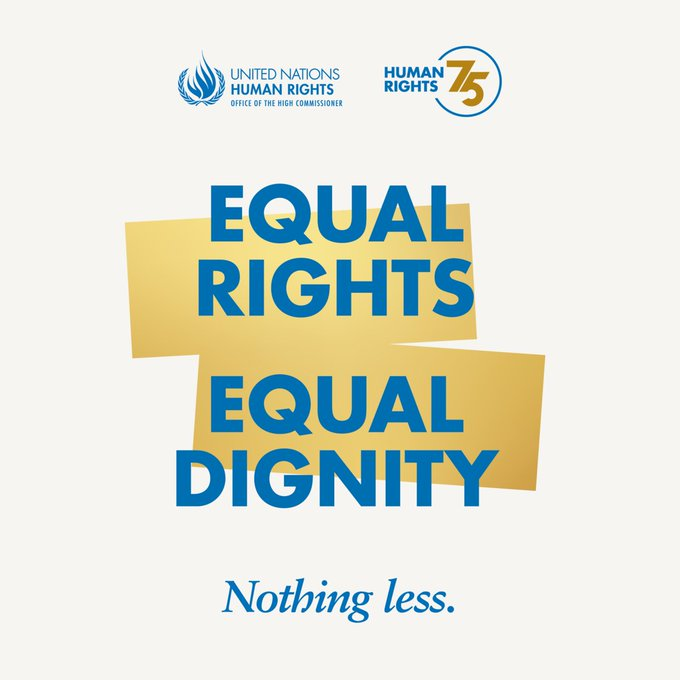 All human beings are born free and equal in dignity and rights. On Sunday’s #HumanRightsDay, explore all the principles affirmed by the Universal Declaration of Human Rights: un.org/en/about-us/un… #HumanRights75
