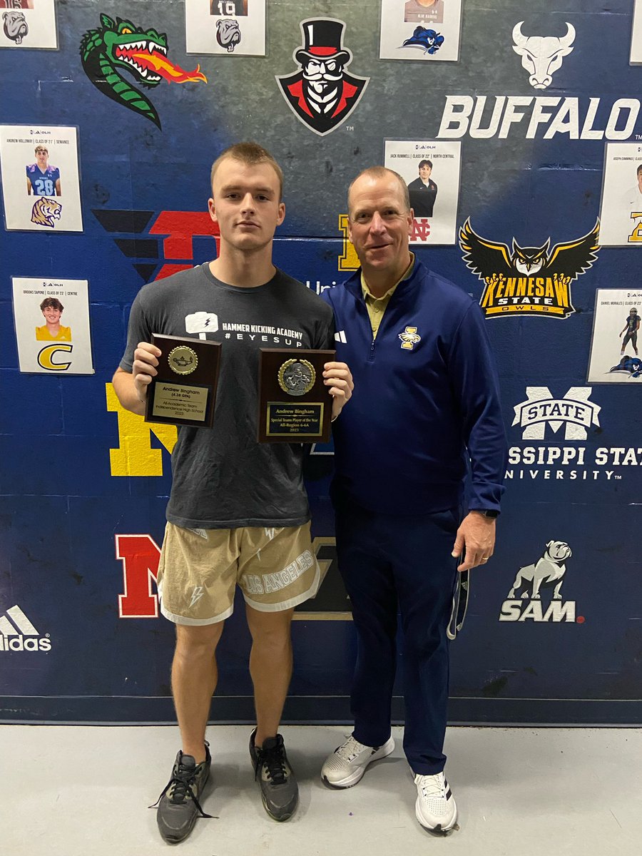 AndrewBingham38's tweet photo. Region Special teams player of the year and all academic team. 

@wcsIHSfootball @ScottStidham @JamesWilhoit25 @HKA_Tanalski https://t.co/bHajbTqYFt