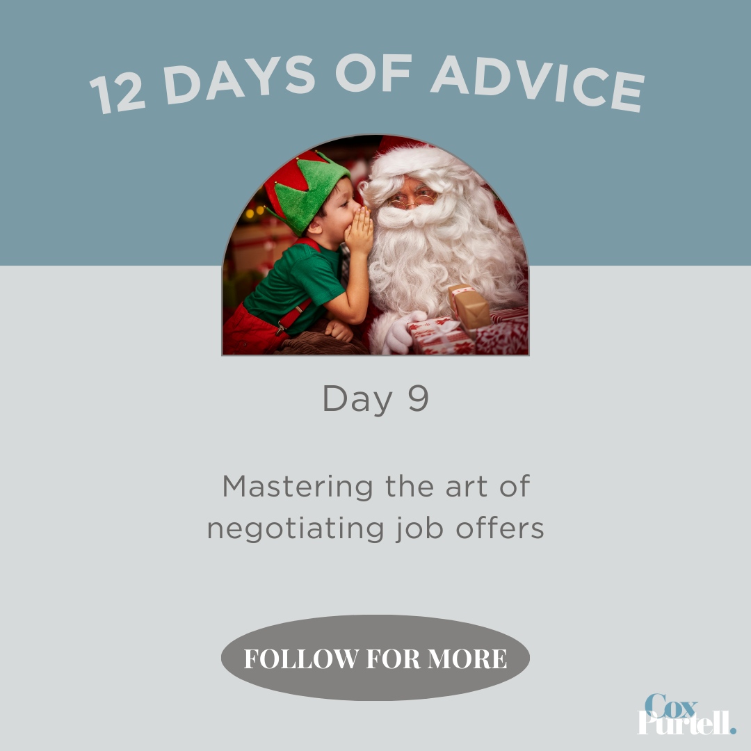 CoxPurtell's tweet photo. Day 9 of our recruiter advice series is here, and today, it's all about mastering the art of negotiating job offers! 💼

Negotiating a job offer can be a crucial step in shaping your career path. 
Here are some key pointers to consider:

1. Know Your Worth: Research industry s... https://t.co/jOaQPIqb3C