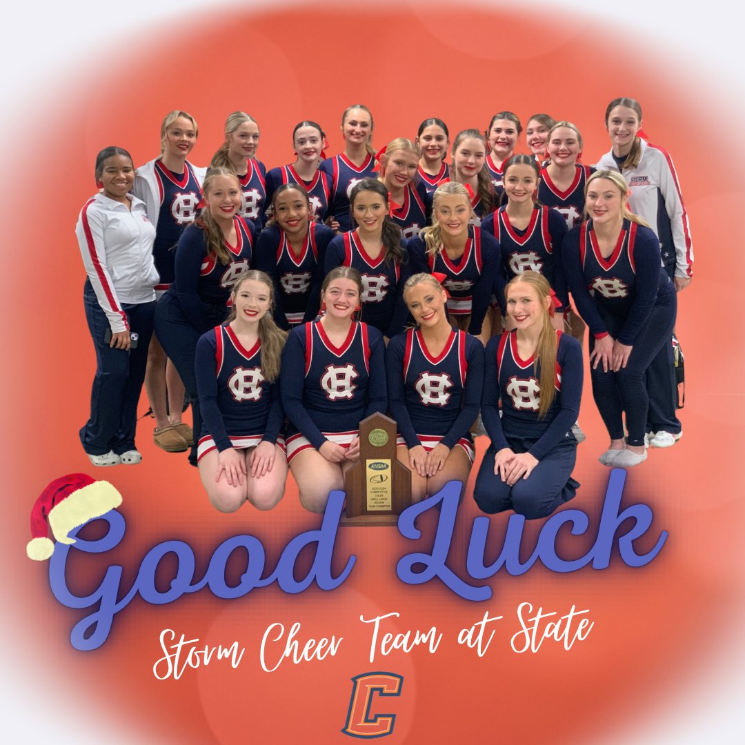 Good luck to the Storm Cheer Team at state this weekend…..