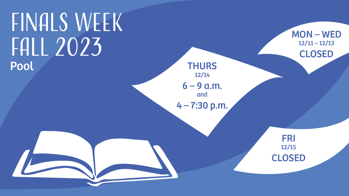 Redbird_Rec's tweet photo. Finals week is here, but we've got your back! The Student Fitness Center, the pool and the climbing wall, are open this week. Check out our revised finals week schedule and take a study break with us! #Recbirds https://t.co/nUU7immlhp