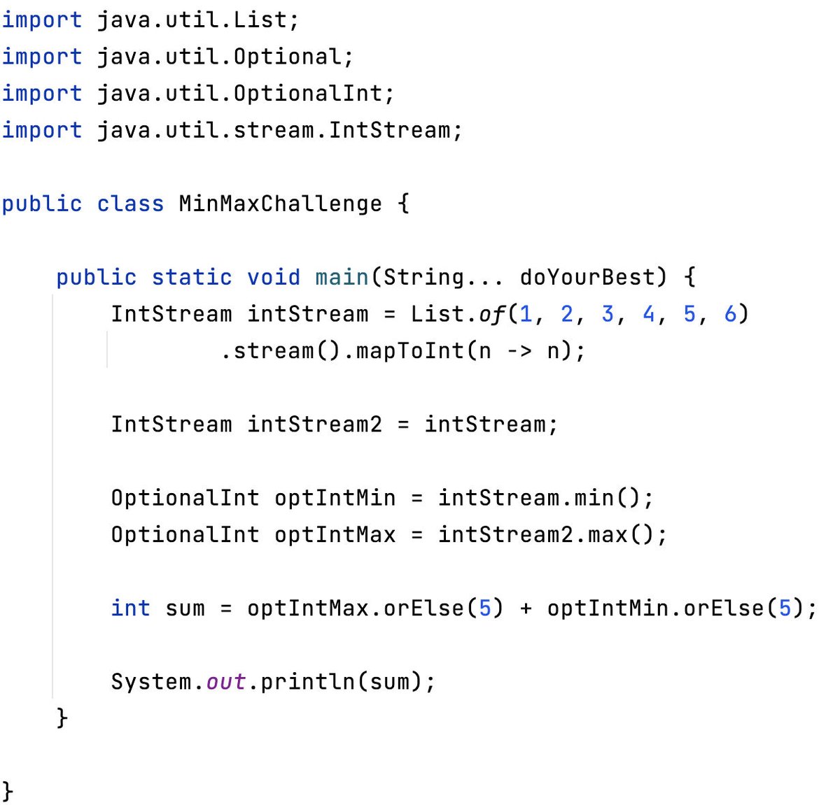 RafaDelNero's tweet image. Refine your Java skills with a focus on &apos;min&apos; and &apos;max&apos; functions in our Java Challenge! 

🔗 bitly.ws/PzNH

#JavaChallenge #StreamFunctions #JavaSkills #SoftwareDevelopment #Coding