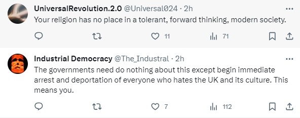 MABOnline1's tweet photo. Take a look at just 4 of the over 800 the replies to our statement about a death threat to children and a bomb threat on a mosque.

They make our point for us.

Islamophobia is entrenched and rife in our country.

We need action now https://t.co/8LqIFAvOgU