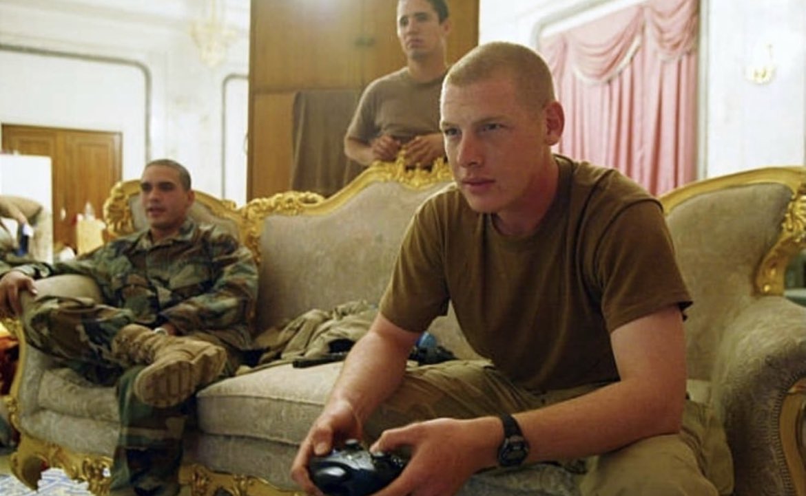 Photo from 2004 shows US soldiers playing Xbox in Saddam Hussein’s Palace. 

On November 5, 2006, two years later, Saddam was found guilty by the Iraqi High Tribunal for crimes against humanity linked to the 1982 massacre of 148 Iraqi Shi'a. He received a death sentence by