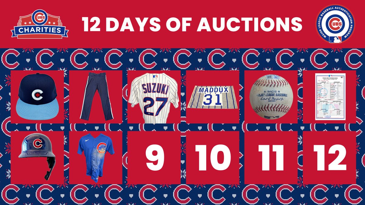 CubsAuthentics's tweet photo. Dirt Alert👀

For Day 8 of #12DaysOfAuctions we present 5 game-used jerseys from the 2023 @cubs season!

Bid➡️https://t.co/vkOJWpQBRe
⏰24 hours until this auction ends and the next one begins! https://t.co/lgTbDcksIS