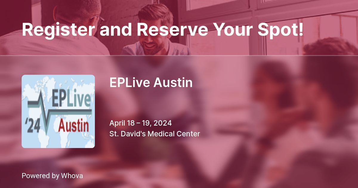 Registration is now open for EPLive Austin! 🎉🎉 Join us on Apr 18 - 19, 2024 for unique networking opportunities & an incredible lineup of faculty. In-person tickets are limited! buff.ly/415Bzp2 - via #Whova Event Platform buff.ly/3sRNKJz