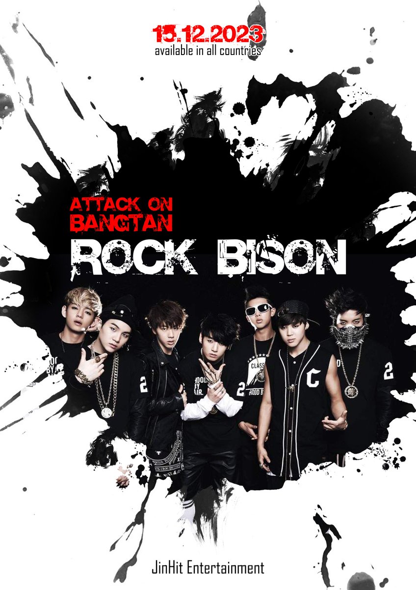Lyly7Stars's tweet photo. Rock Bison, le nouveau groupe du label JinHit Entertainment, sort son premier single "Attack on Bangtan", le 15 décembre prochain. 

Stay tuned les gars, j'ai eu la chance d'écouter un extrait, c'est une tuerie 🔥

#RockBison
#JinHitEntertainment
#AttackOnBangtan https://t.co/n5rt17a9oc
