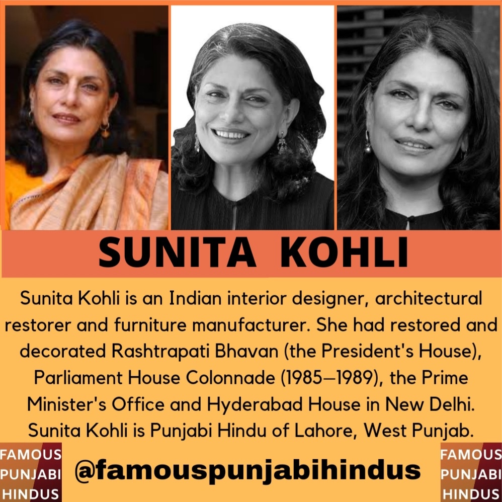 Sunita Kohli - Famous Indian interior designer #sunitakohli #lahore #punjabihindu #hindupunjabi #interiordesigner #archietect