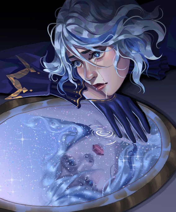 「blue hair constellation」 illustration images(Latest)