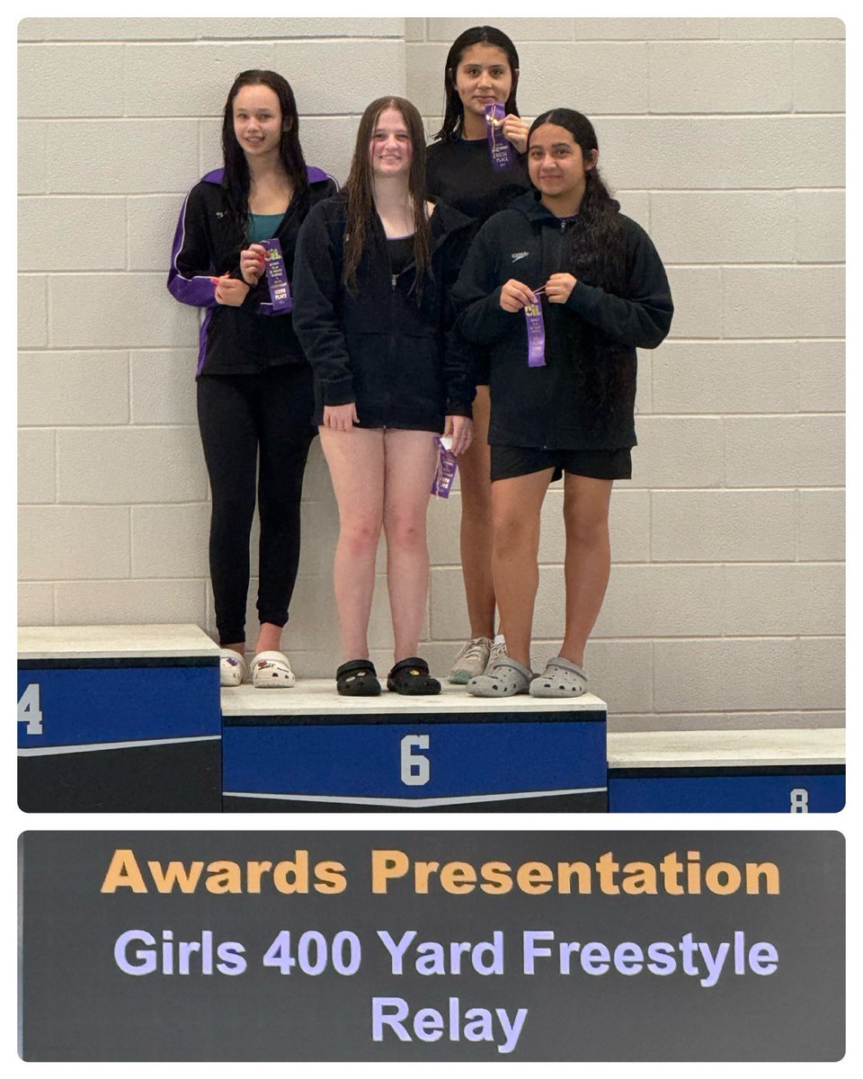 MRHS_Swimming's tweet photo. The girls 400 yard free relay came in 6th and the boys came in 7th! 

Congratulations to everyone today! 

Morton didn’t win but we took off lots of seconds from our times and I couldn’t be prouder! @MRHS_SPORTS @MRHSMavericks https://t.co/ZLJa4J6bfU