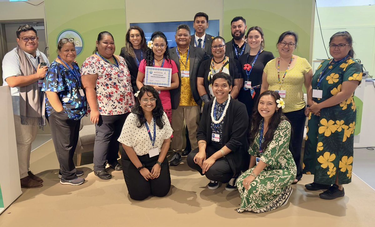 PalauMission's tweet photo. We proudly congratulate 🇵🇼 Ms. Ianthe B. Douglas @dichelaptuch for completing the AOSIS Fellowship FY2023 🎉

Thank you @AOSISChair and Team for the knowledge, support, and guidance you have invested to the  #AOSIS fellows https://t.co/H2lfUvjB5w