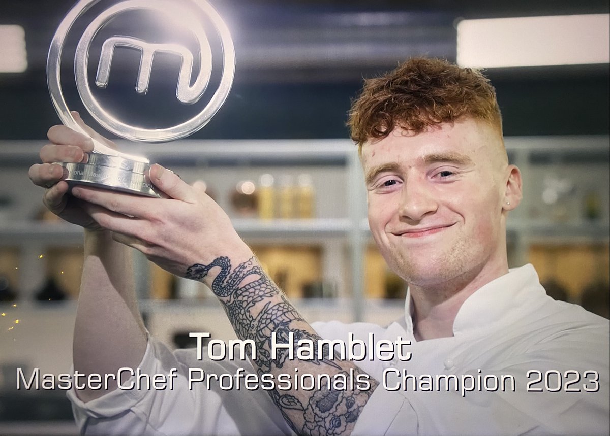 He won!🏆 Congratulations to our very own Tom Hamblet from South Lodge on winning MasterChef: The Professionals 2023⭐ What an series it has been with Ieuan Davies from The Castle Inn also competing, we couldn't be prouder!