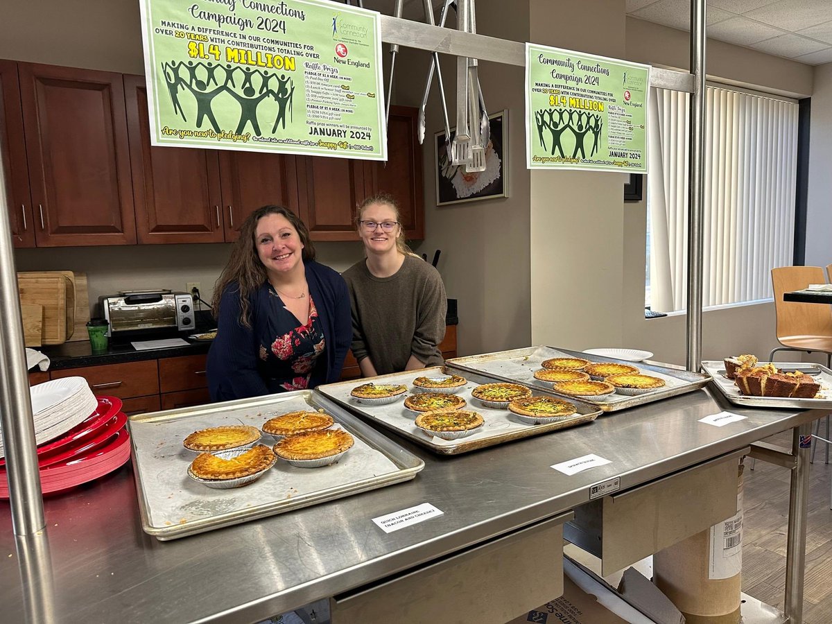 This morning, our Community Connections Committee served a breakfast of tasty quiches to support their 2024 campaign. They've been making a positive impact in communities for over 20 years, and contributions have reached over $1.4 million! We are so proud of this great team!