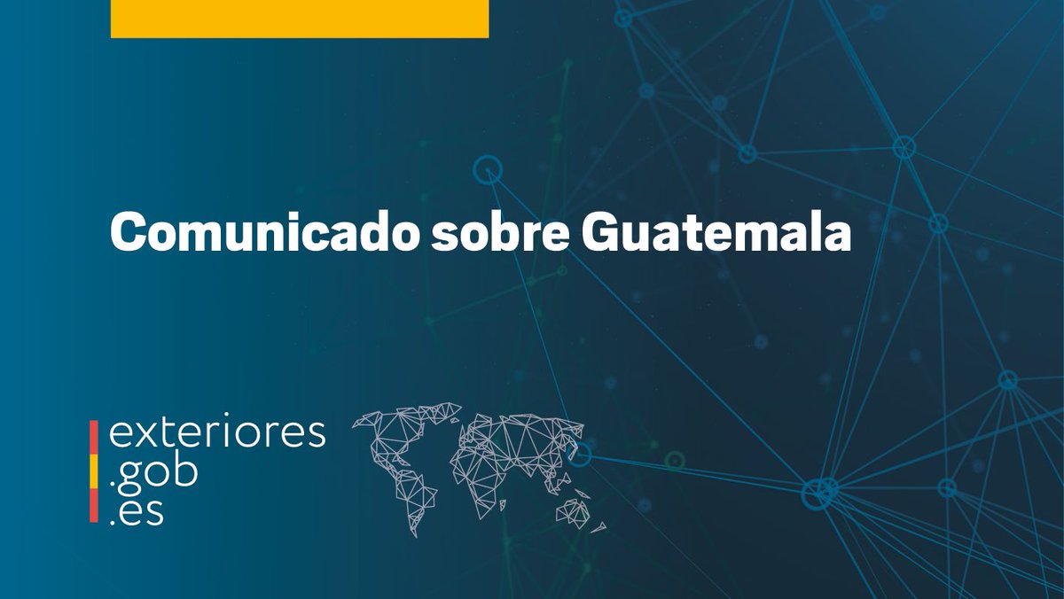 El Gobierno de España rechaza las actuaciones protagonizadas por el Ministerio Público de Guatemala que atentan contra la democracia y suponen una grave violación de la voluntad del pueblo guatemalteco.

🔗exteriores.gob.es/es/Comunicacio…