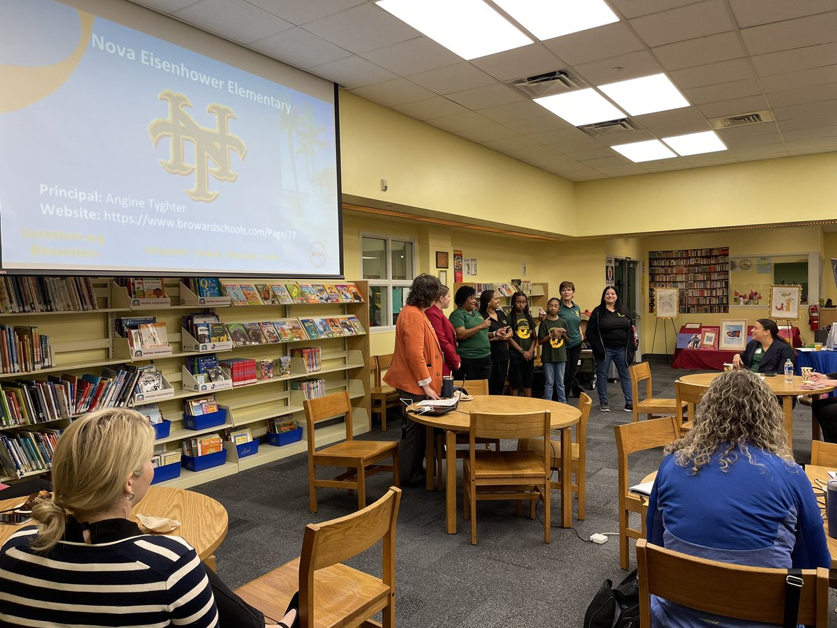NovaEisenhower's tweet photo. We were honored to host the STEM Ecosystem meeting and spotlight the K-12 STEM pipeline in the Nova Zone with teachers from all 3 levels! @browardschools @BrowardSTEM @NovaHSPrincipal @NovaMiddleTitan @TheNOVASchools @BcpsCentral_ @SRSleadinspire @temsn121 @TyghterA https://t.co/DnqPNp9cvr