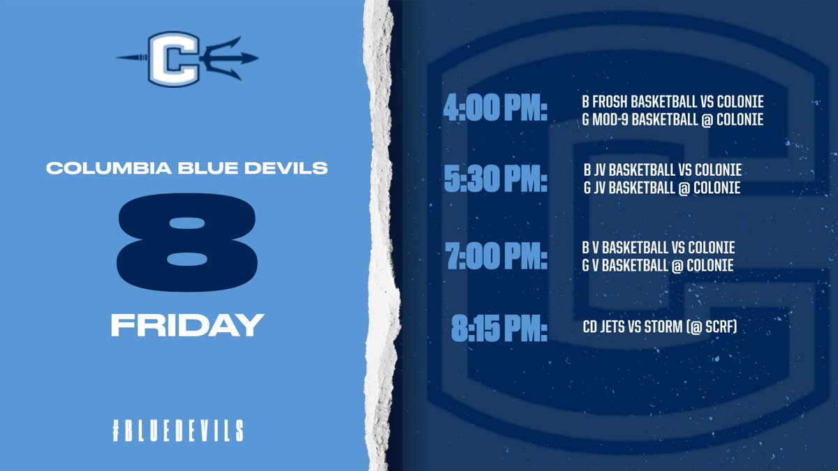 Columbia Blue Devils Athletic Schedule: