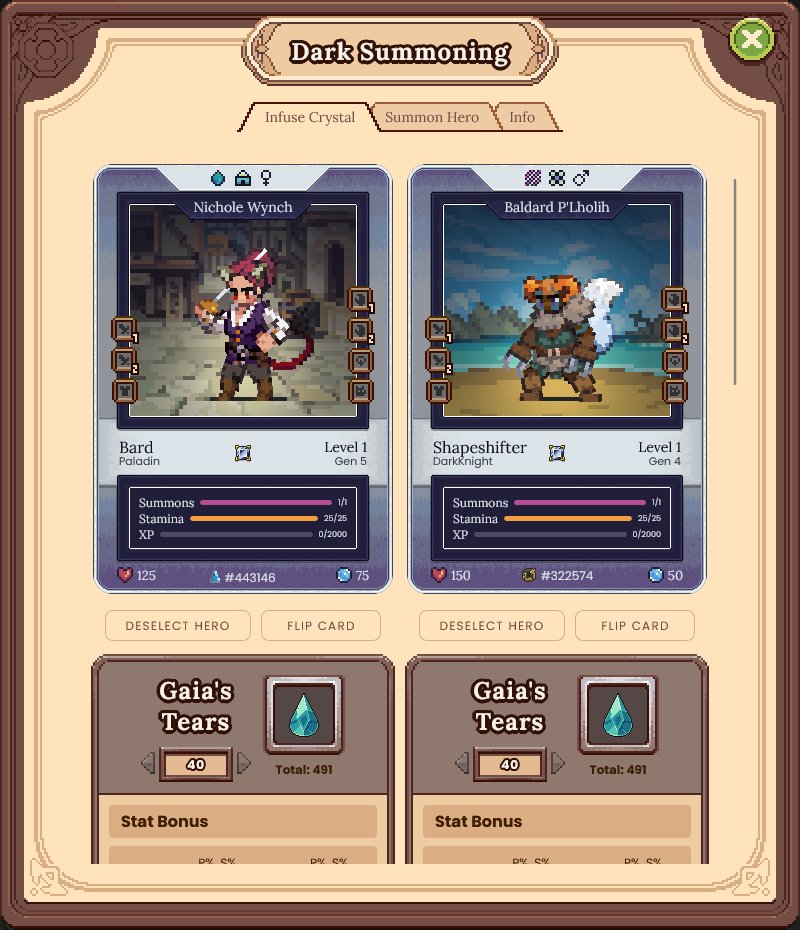 boggsee33's tweet photo. 🎶These two hero's were #roped and #gagged..
At a chance to #DarkSummon a Spellbow/Drag.
"Dark Pit Taketh and the Dark Pit giveth..."
Thats what they say in the #MythicSquad Guildeth..🎶
@DefiKingdoms @MythicSquadDFK
-----------
Let's see what the #FlowingRedLiquid produces from these two #Sacrifices.
The #NamelessOne i'm hoping is in a good mood today!
#DFK #Defikingdoms #crypto #ETH #Bitcoin #BTC #DarkSummoning #Hero #bard #shapeshifter #sacrifice