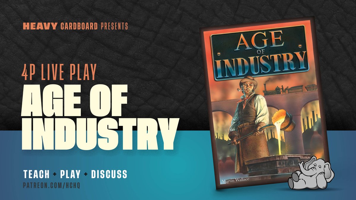 #AgeOfIndustry is often referred to as 'Brass-lite'. Is that what it really is? Does it warrant playing if you already love (or hate) Brass? Come decide for yourselves! Tonight at 1900 EST! youtube.com/watch?v=WoG2ST… or Twitch.tv/heavycardboard