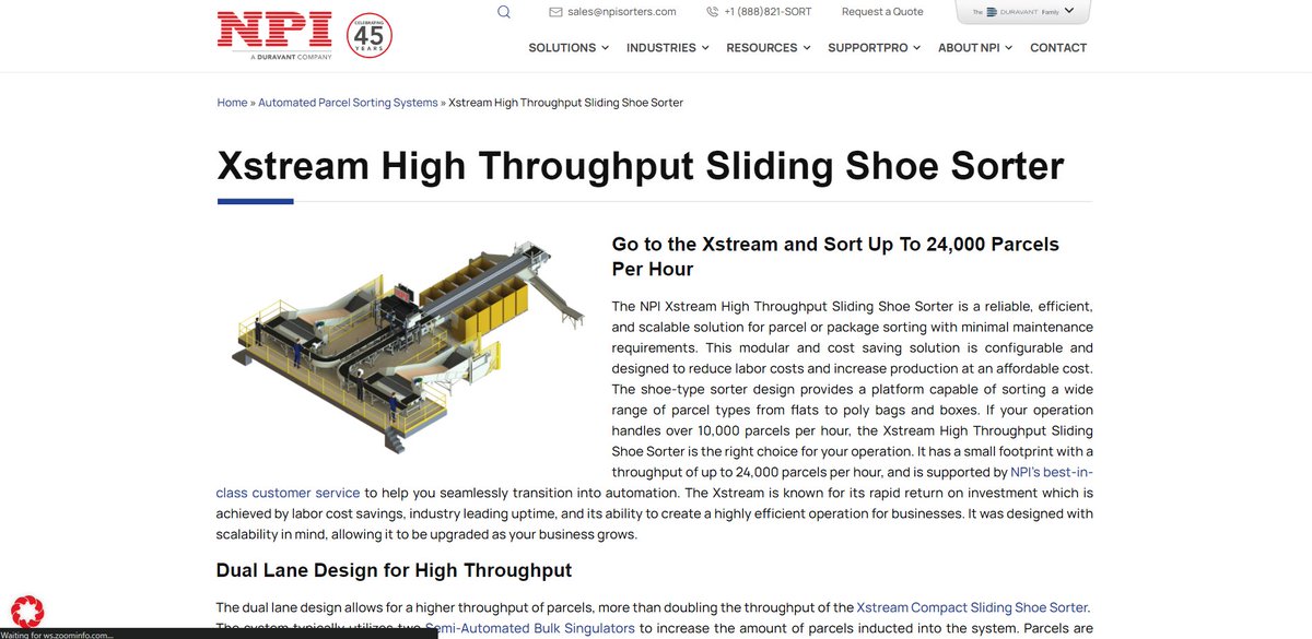 NPIAutomation's tweet image. 👀 NPI a Duravant Company launched its new website design! Click ➡ npisorters.com for streaming videos of NPI solutions, request support or services, and order parts online quickly from your computer, phone, or tablet.
#newwebsite #websiterefresh #automatedsorting