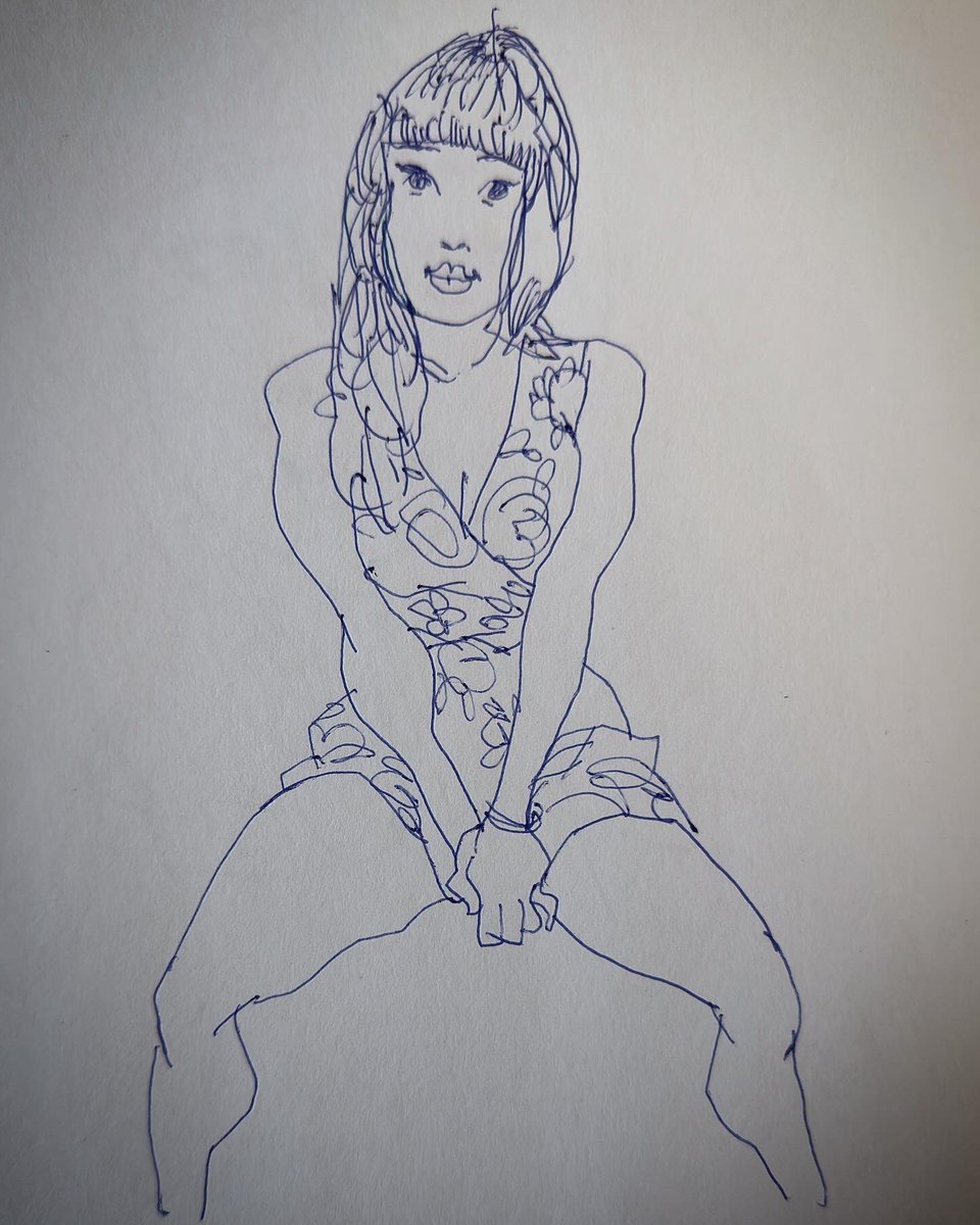 Drawing from 2012 with sketch done with ball point pen during the same sitting