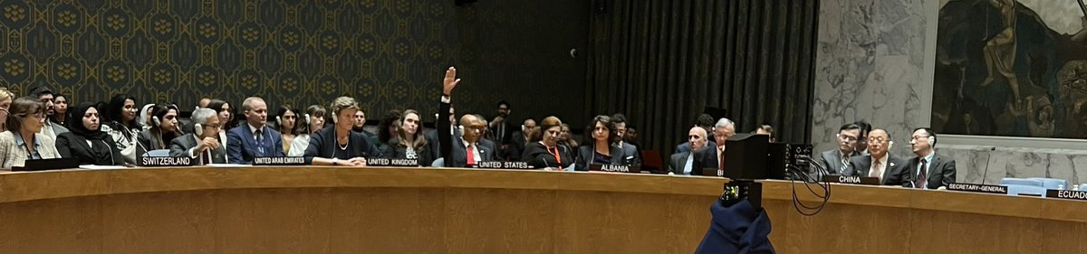 Seul, dernier et honteux État à s’opposer à un cessez-le-feu, les #US viennent d’opposer un énième #veto au conseil de sécurité, encourageant le génocide en cours à #Gaza.