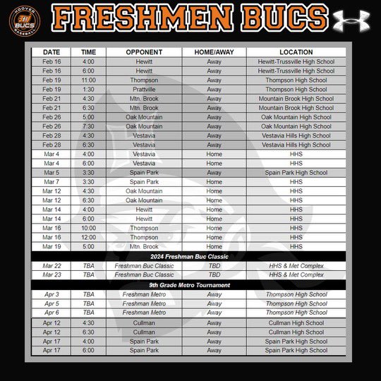 hoover_baseball's tweet photo. 🚨Schedule Alert 🚨 
Official 2024 Schedule is out.  Another slate of tremendously challenging opponents from all over the country. Bucs are gonna get tested early and often, including multiple nationally ranked opponents. Can’t wait to get started!! https://t.co/us05ip6jrI