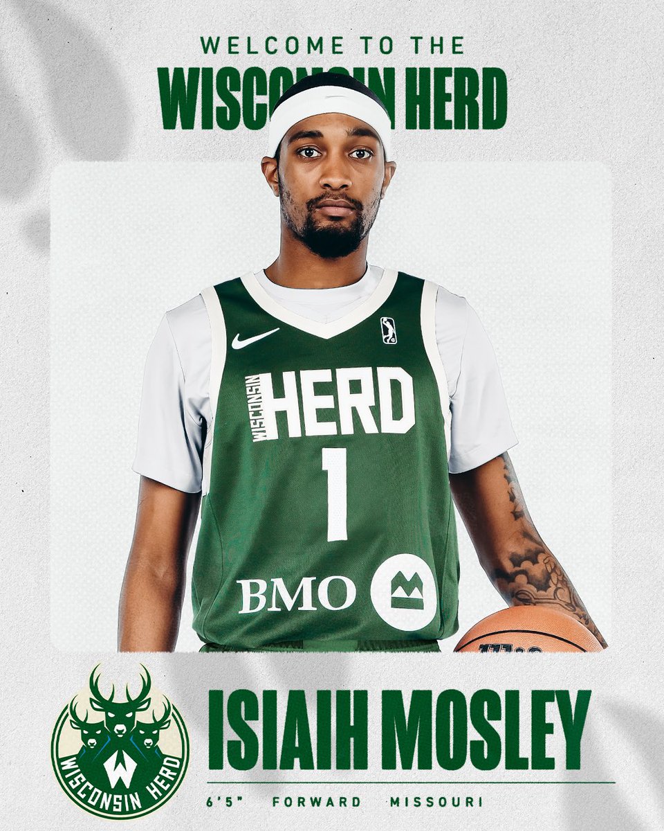 Welcome to the Herd, <a href="/Isiaihletrellm1/">Isiaih mosley</a> 👏

The Wisconsin Herd has traded its first round-pick in the 2024 NBA G League Draft to the Greensboro Swarm in exchange for Isiaih Mosley. 

#HerdUp 🦌