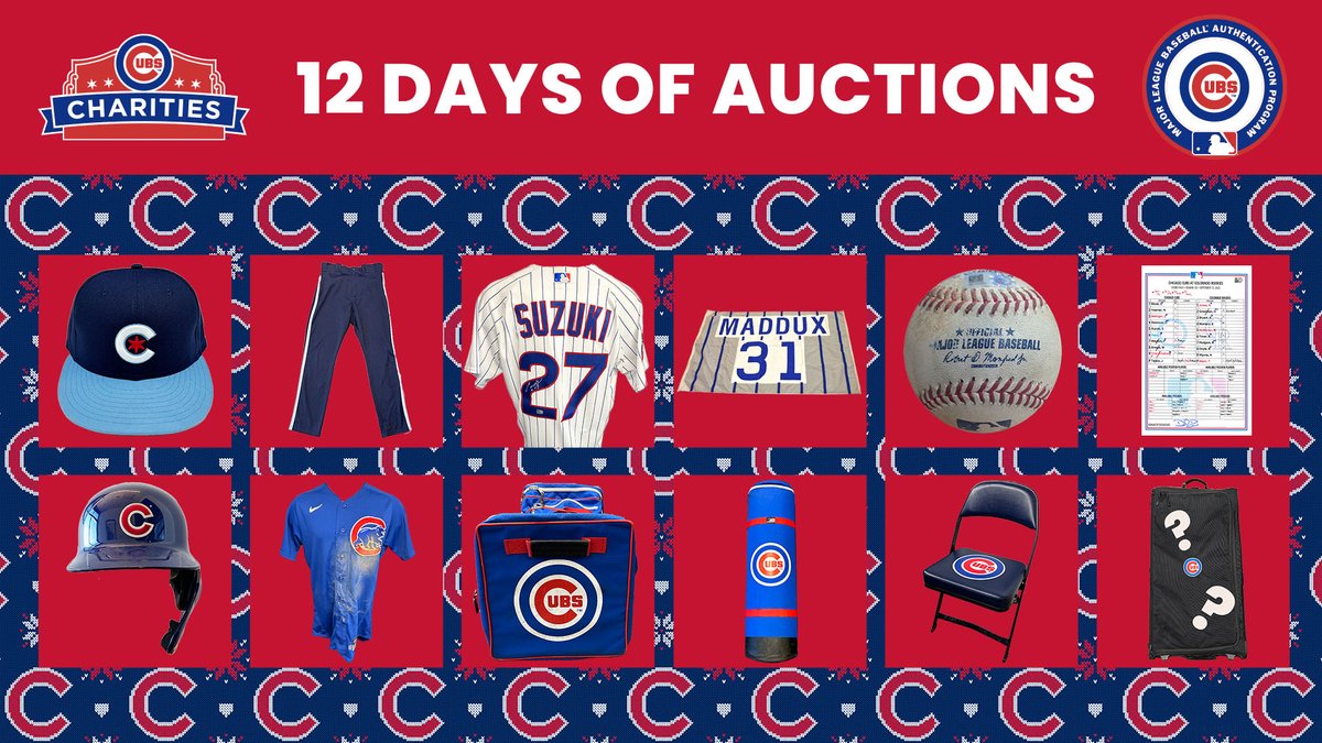 CubsAuthentics's tweet photo. The FINAL DAY of our #12DaysOfAuctions presents 1 @Cubs Mystery Bundle!

It includes: 
🔵1 Game-Used Jersey
🔴1 Game-Used Baseball from a Cub debut
🔵1 Autographed Baseball from a Cubs Hall of Famer
🔴And MORE!

View all the items in the bundle here: https://t.co/vkOJWpQBRe https://t.co/UheZBC4CSc
