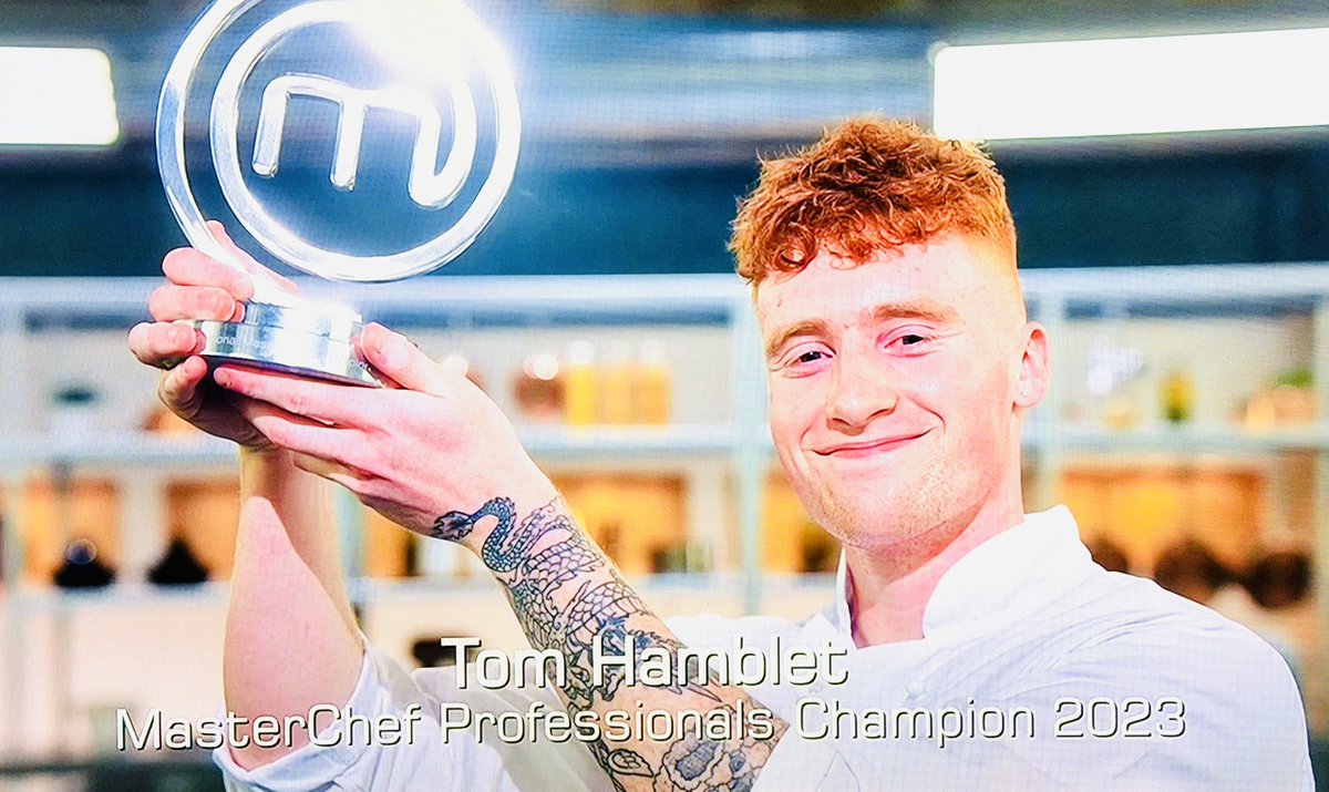 Foodhero's tweet image. So proud to have the incredibly talented @TomHamblet work with us @Exclusive_Hotel @exclusivecareers  Winner 🥇 #masterchef #cheftalent #chefdevelopment