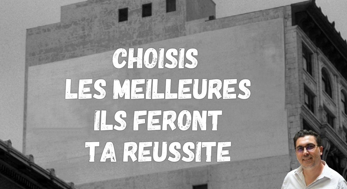 Choisis les meilleurs 💪
Ils feront ta réussite 😀