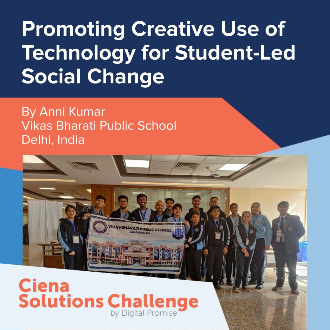 DigitalPromise's tweet photo. Creative use of tech is one component of the #CienaChallenge. Learn how students in India are using tech to make a difference on food insecurity: https://t.co/b7O0ZcPvzw #CSEdWeek #ImpactsofComputing https://t.co/K7llF4apoF