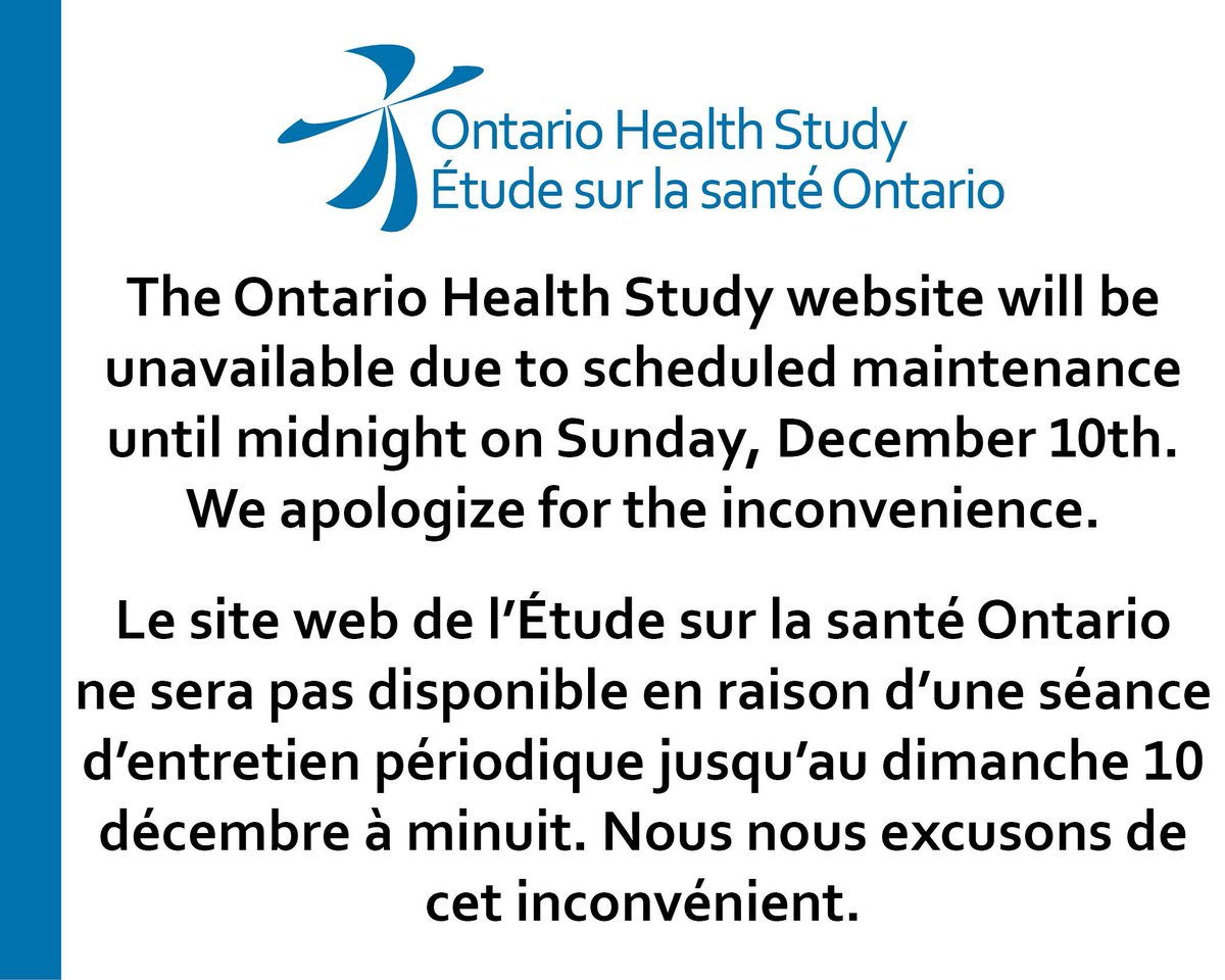 Ontario Health Study tweet media