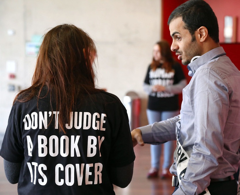 ASERT_asdnext's tweet image. The #HumanLibrary isn&apos;t your average #Library. Instead of checking out books, you can check out a #HumanBook instead. Their goal is to create spaces for safe &amp;amp; open conversations about difficult topics between people. Learn more here: cstu.io/4a5a48

#ASDNext #ASERT