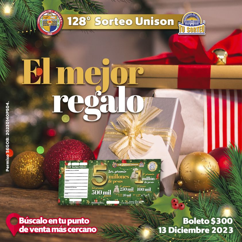 sorteosunison's tweet photo. El mejor regalo ¡Un boleto de Sorteos Unison! 📷📷 ¡Últimos días!
🎄🎅
@unisonradio 
@SoyUnison 
@Unison_TV 
@desdelauniversi https://t.co/k8yRRlbm0Y