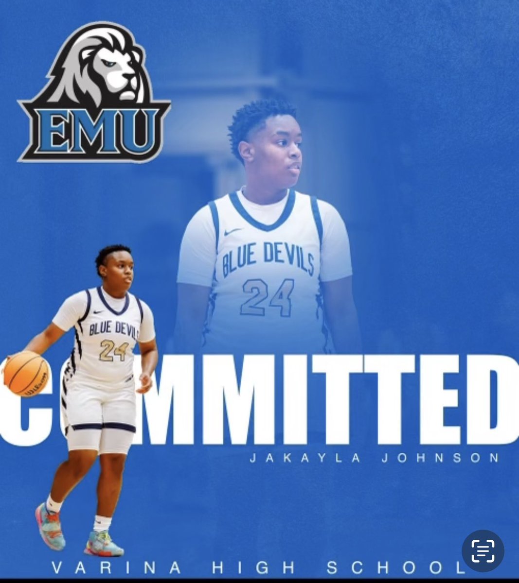 I would like to announce my commitment to <a href="/emu_wbb/">EMU Women's Hoops</a>. I would like to thank my parents, coaches, trainers, family &amp; friends for all the love and support!  Thank you Coach Posey for believing in me.
#MoreWorkToBeDone