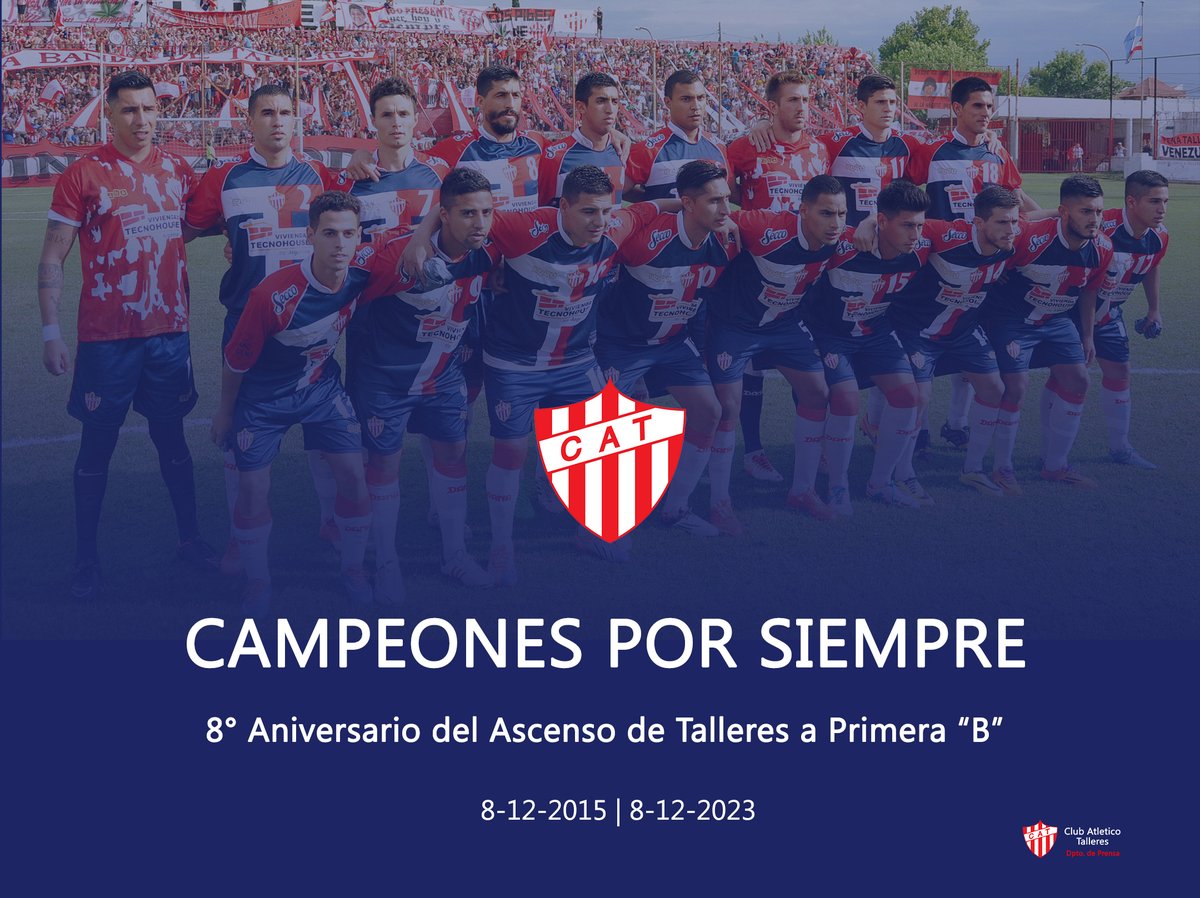 ClubTalleresOk's tweet photo. #Aniversarios
#Ascenso2015
El 8 de diciembre de 2015 Talleres igualó 0-0 con Central Córdoba y obtuvo el ascenso a #PrimeraB frente a un impresionante marco de público: mas de 10.000 socios y simpatizantes celebraron el ascenso de Talleres con un comportamiento ejemplar. https://t.co/JrN77k6QtJ