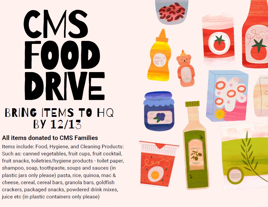 Help CMS meet our food drive goals and see the info below! #ClarenceProud