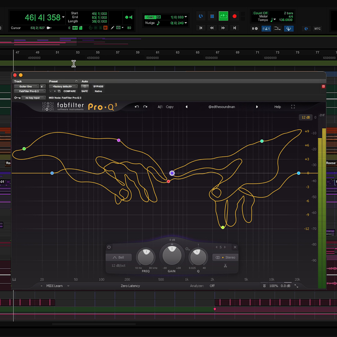 Avid's tweet image. 🎵 The Michelangelo preset
📷 @edthesoundman

#michelangelo #preset #fabfilter #mixing #recording #musicproduction #protools #avid