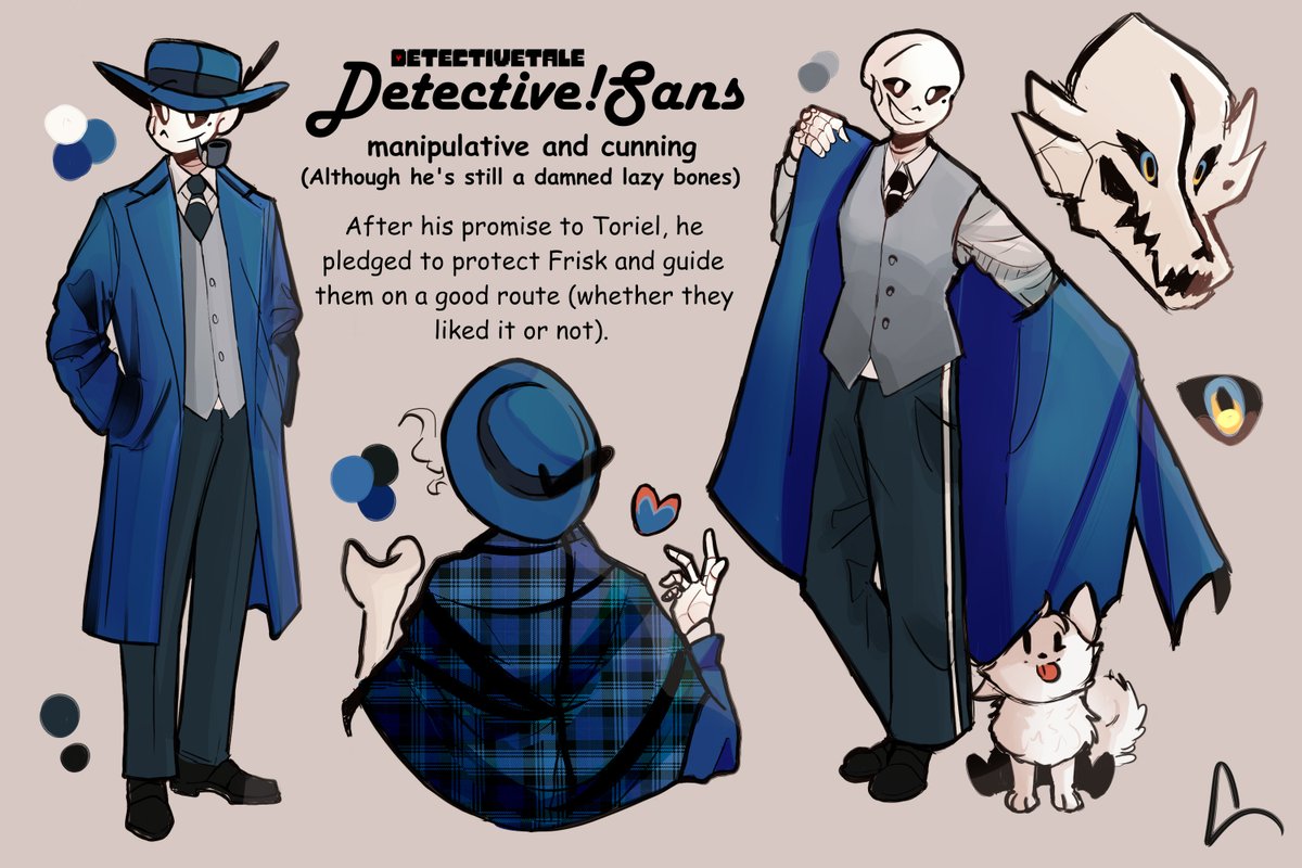 _DoodSaw's tweet photo. A lazy watchman who had to return to his old ways 🚬
It will be interesting to illustrate their dynamics with  Frisk, their wills being completely different.
———
#DetectiveTale #undertaleAU #undertaleAU好きさんと繋がりたい #sansoc #UndertaleSans #undertale https://t.co/tIsamZeMOM
